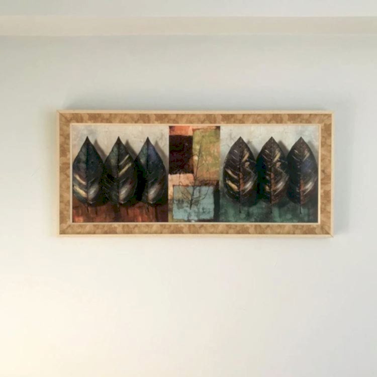 Dekoratif Yapraklar Tablo 50x110 cm