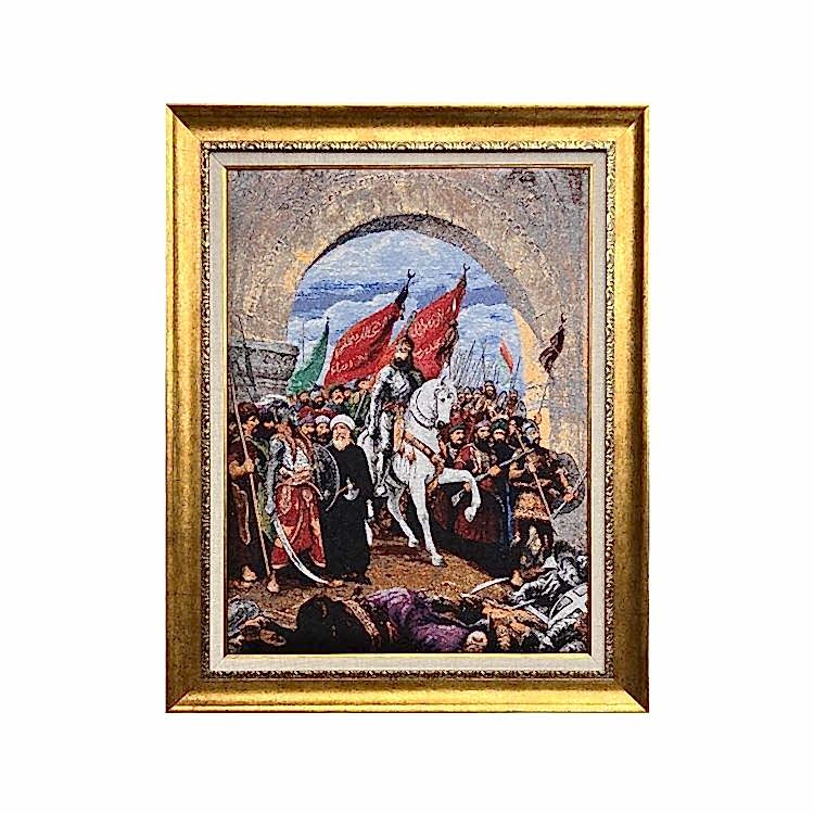 Fatih'in İstanbula Girişi 57x72 cm Goblen Tablo