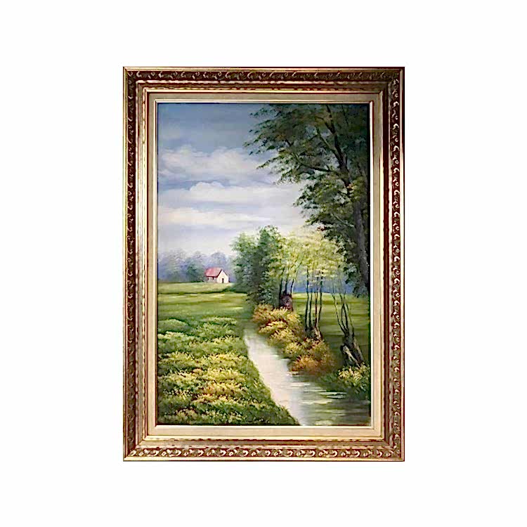 Dikey Yağlı Boya Tablo Manzara 75x105 cm