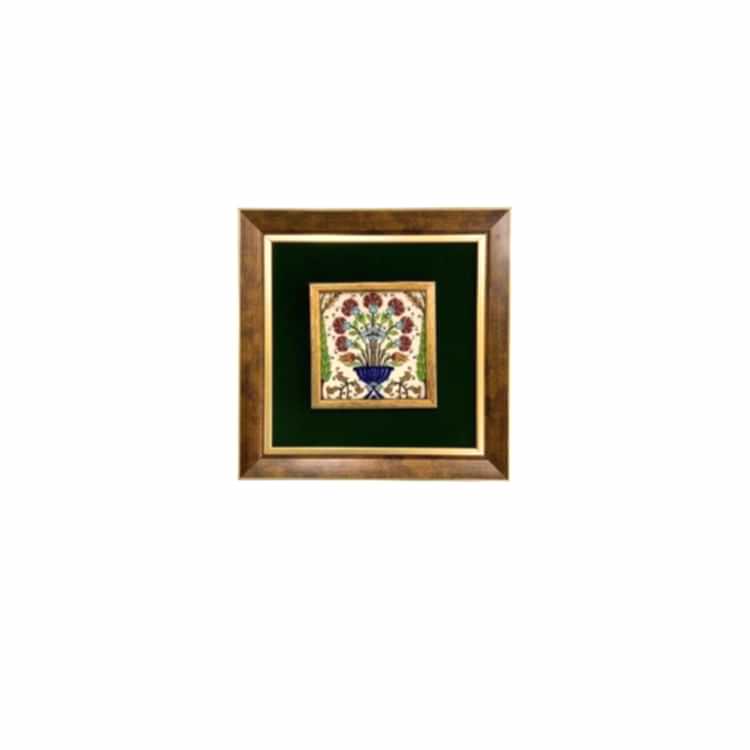 Çini Tablo Çiçek 23x23 cm