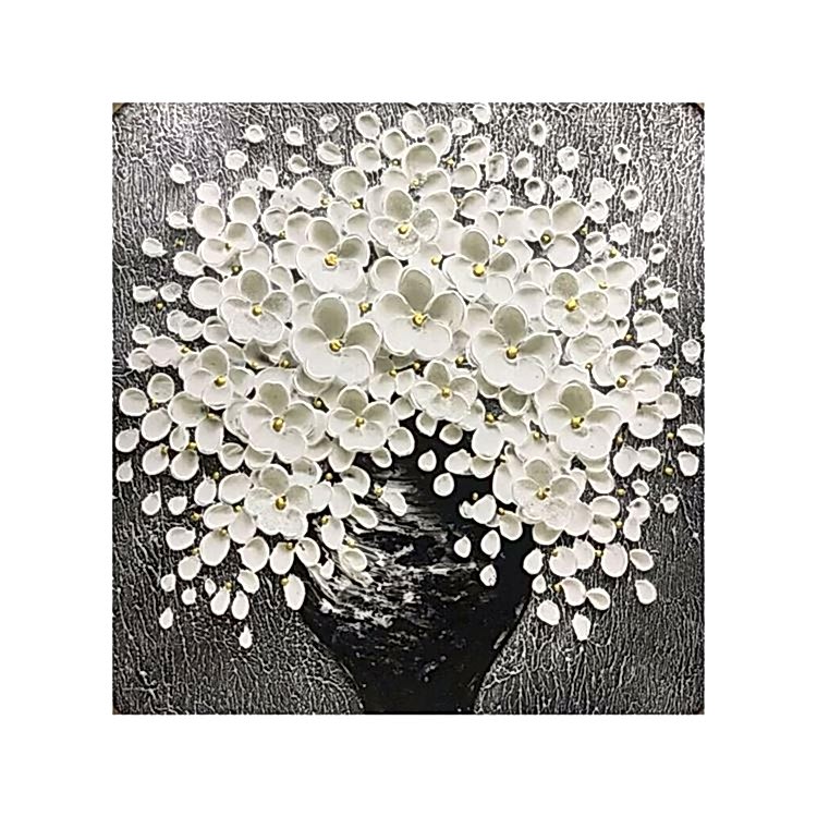 Dekoratif Çiçek Tablo 100x100 cm