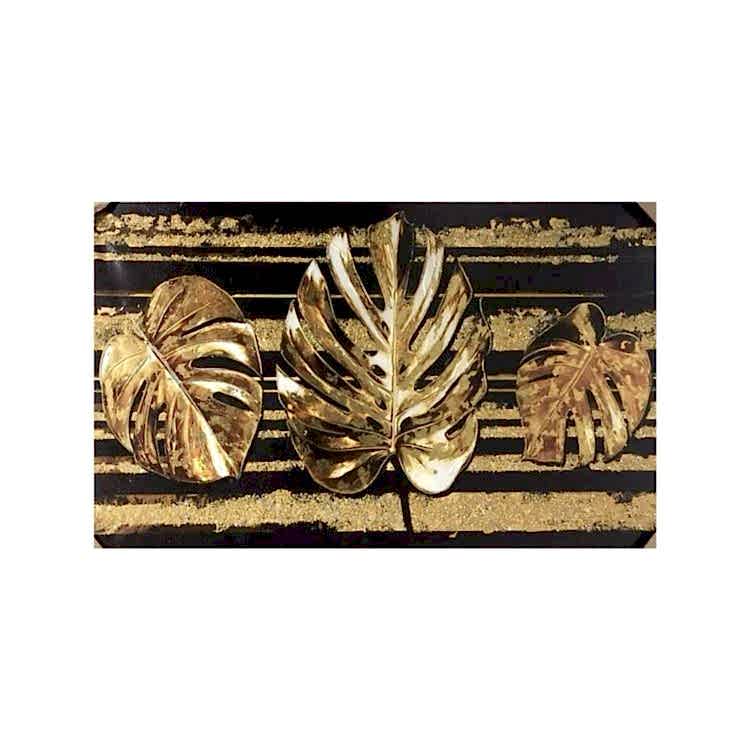 Dekoratif Yapraklar Tablo 70x140 cm