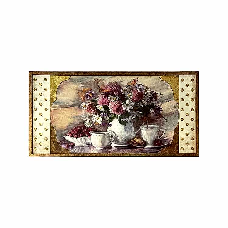 Dekoratif Tablo Çiçek 64x124 cm